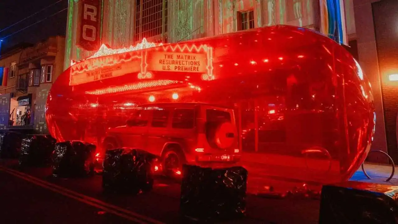 Mercedes Places G-Class in Massive Red Pill for The Matrix Resurrections Premiere