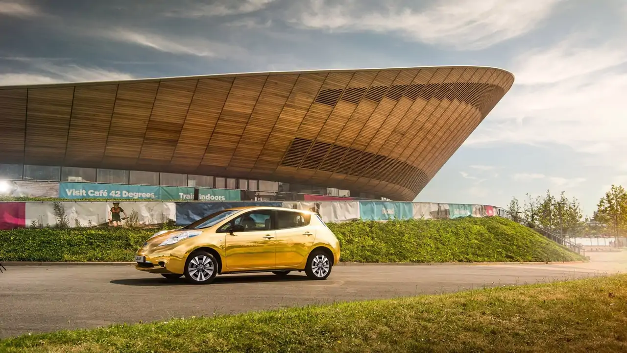 Nissan launches a gold Leaf to support the UK Olympic medalist