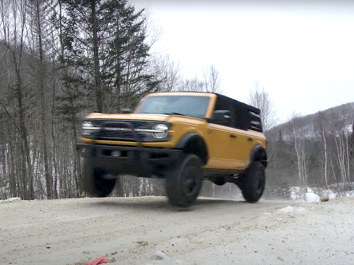 It's all fun and games powersliding a Ford Bronco on a rally stage