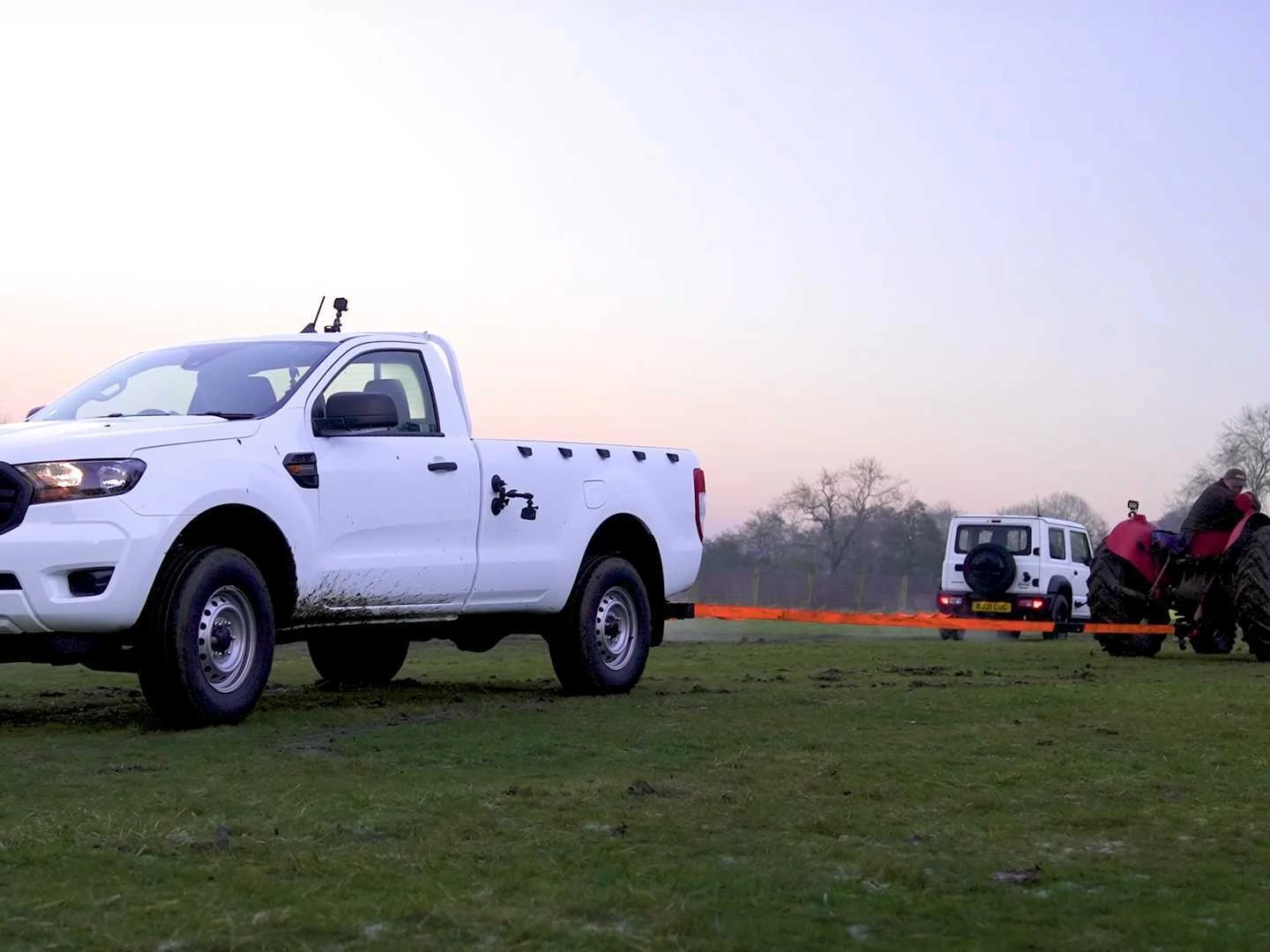 1965 Tractor, Suzuki Jimny Battle Ford Ranger In Peculiar Tug-Of-War