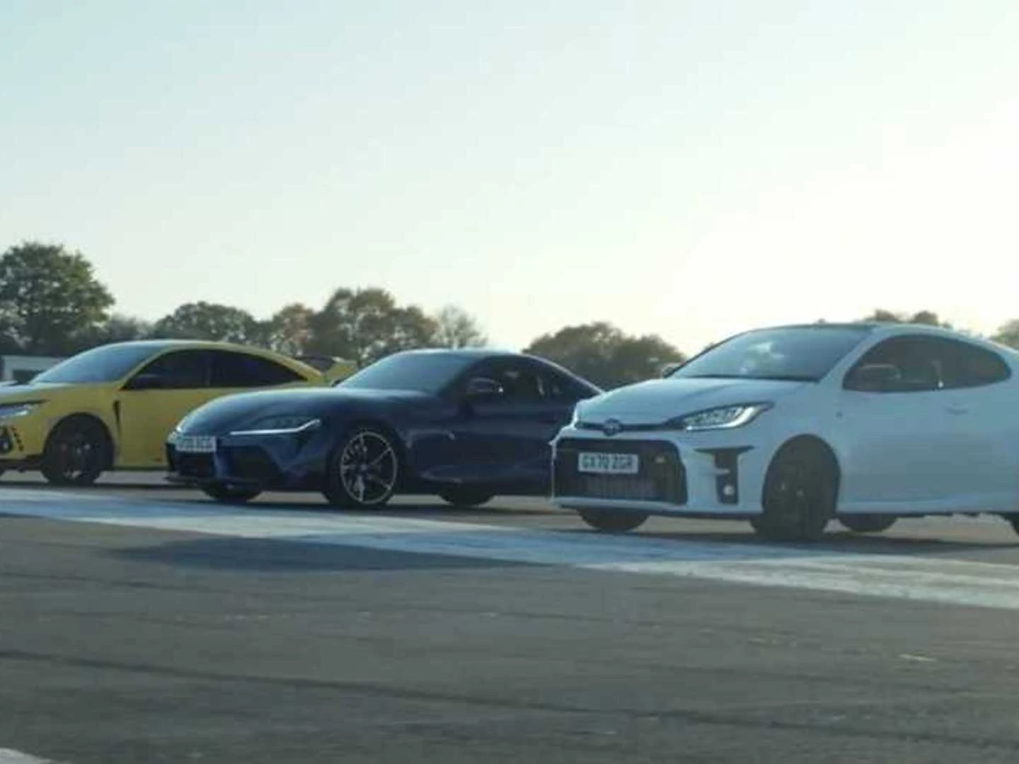 Civic Type R vs. Toyota GR Yaris and Supra For Drag Racing Crown