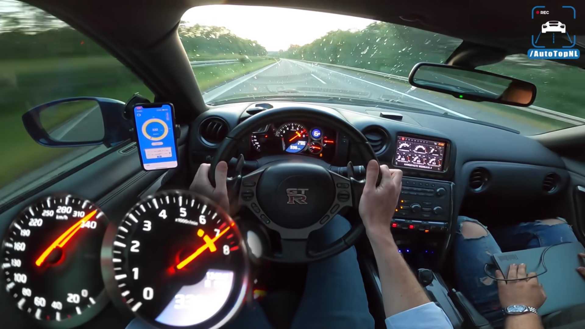 You can see the 1,400-HP Nissan GT-R hit 209 MPH on The Autobahn