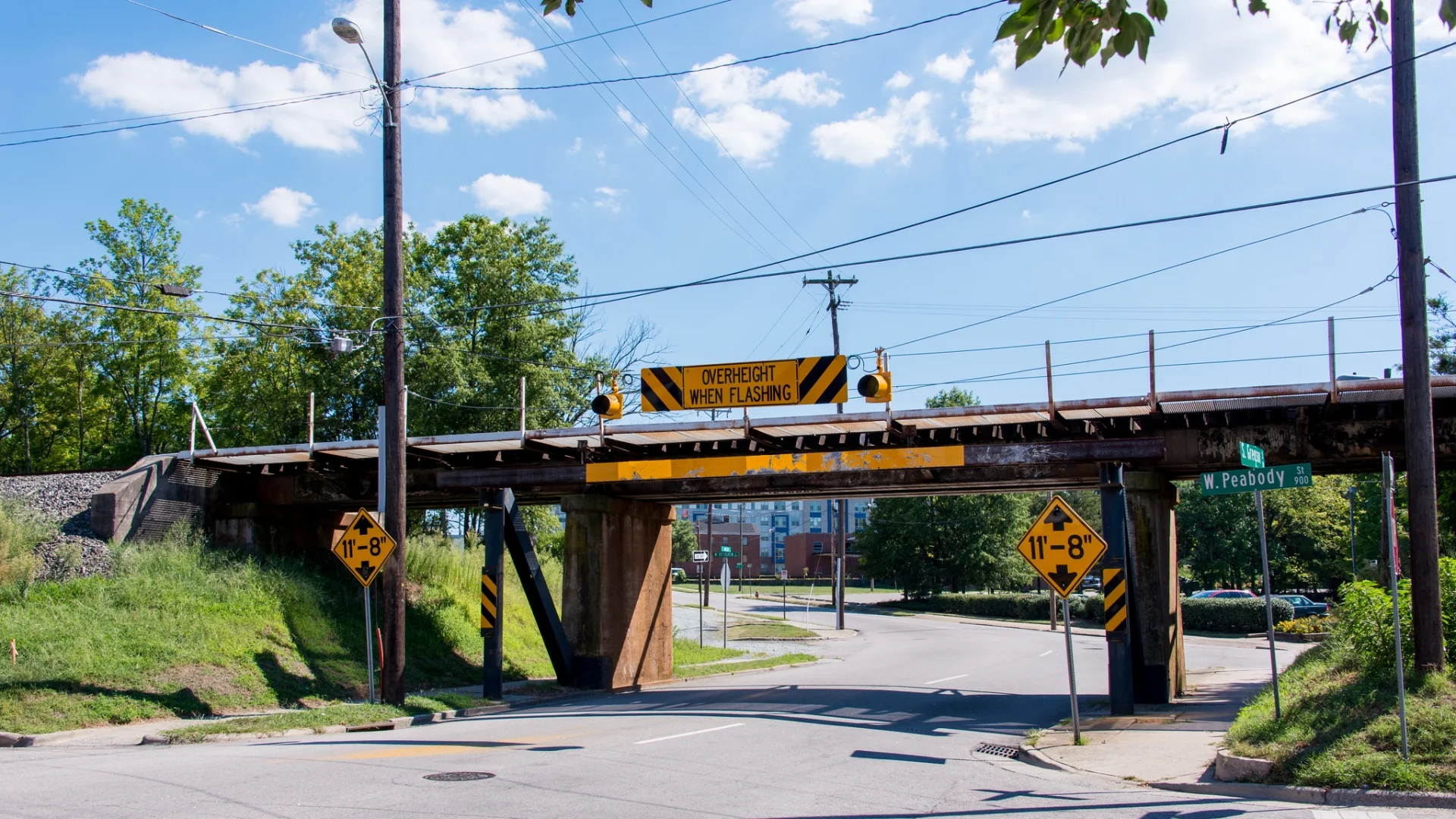 Famous Low Bridge for Decapitating Box Trucks Being Raised