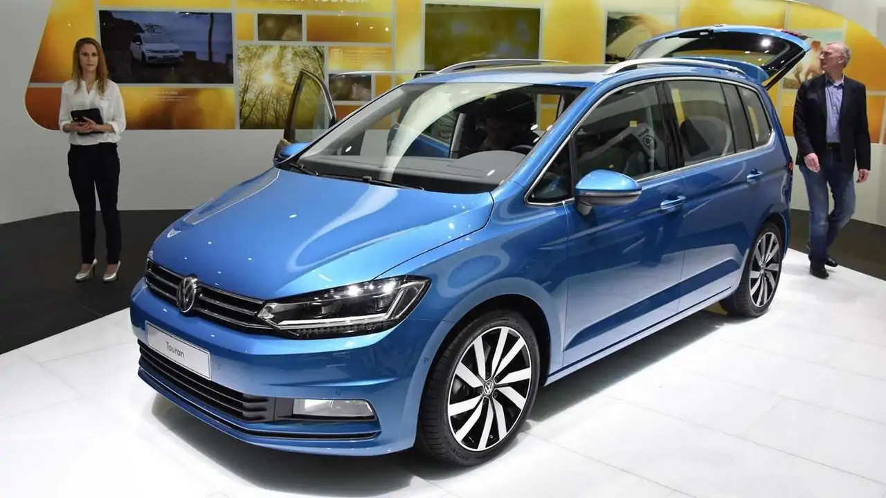 Geneva, Switzerland - 2015 Volkswagen Touran takes its bigger footprint to Geneva