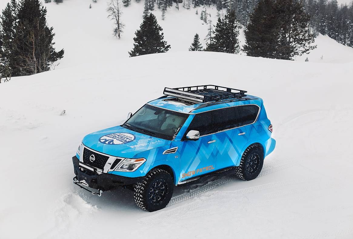 The Nissan Armada Snow Patrol is ready to haul your winter toys