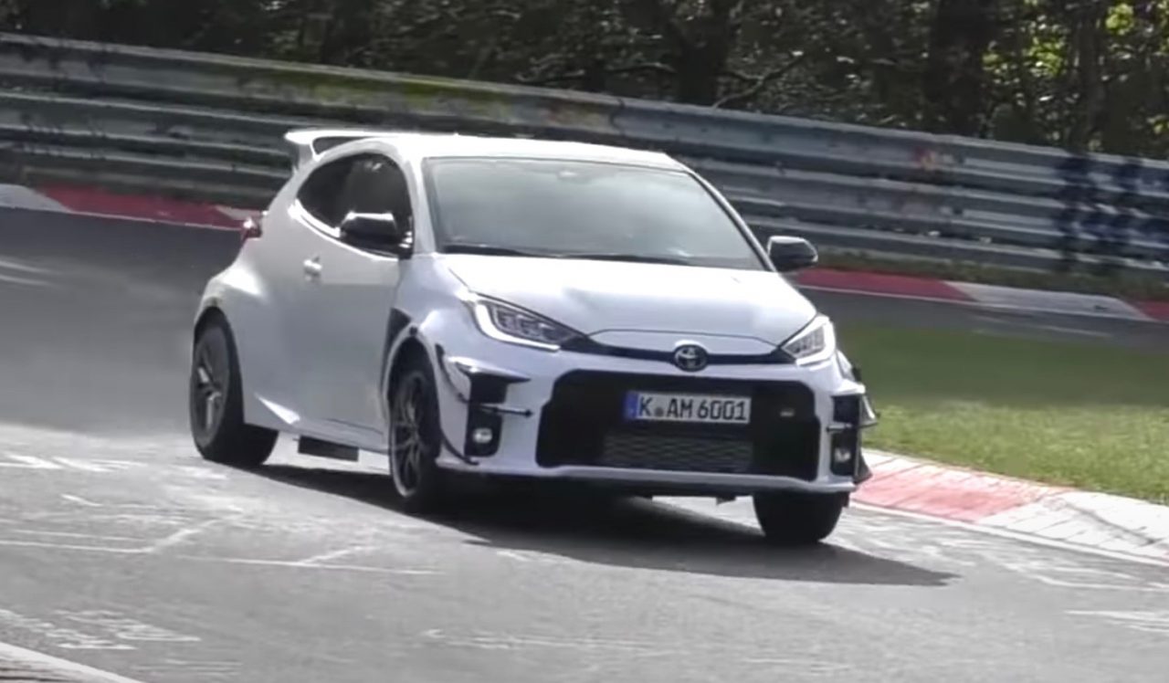 You can see the yet-to-be-confirmed Toyota GRMN Yaaris in action at The Nurburgring