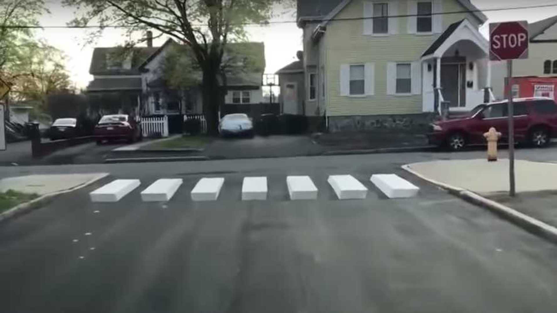 A 3-D Crosswalk: A 10-year-old's idea to stop speeding cars