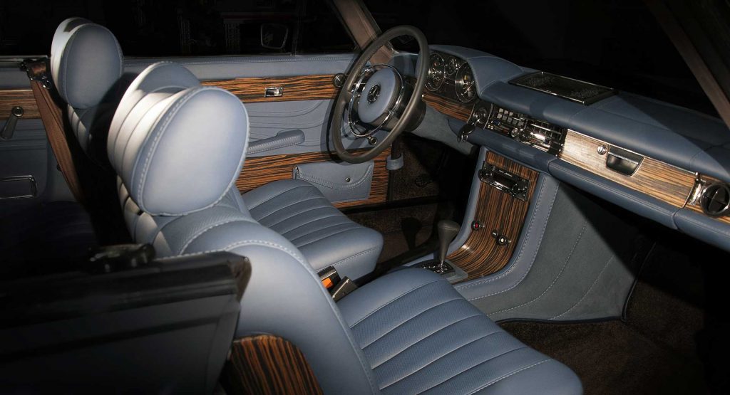 Mystery surrounds this wood-filled Mercedes 250CE by Vilner