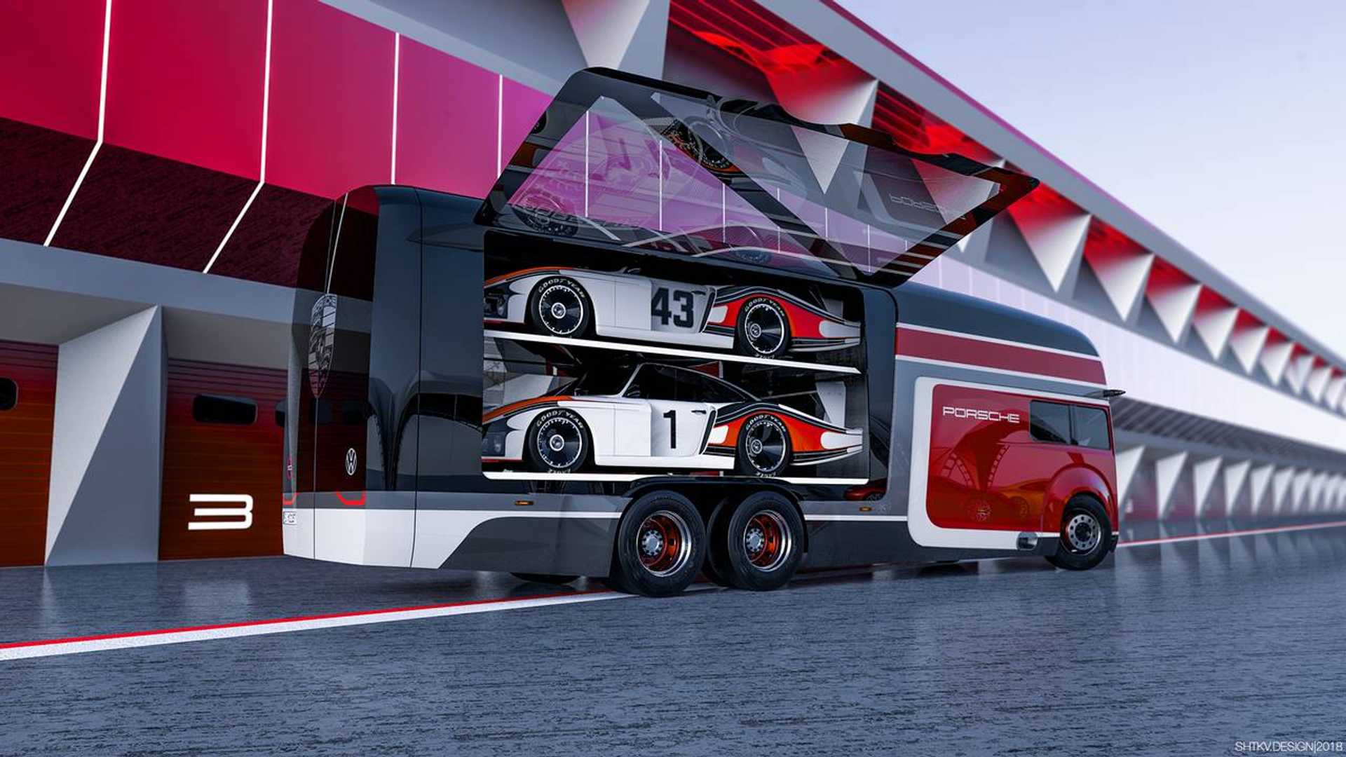 Porsche Transporter Concept is the Only Way to Move Your 935