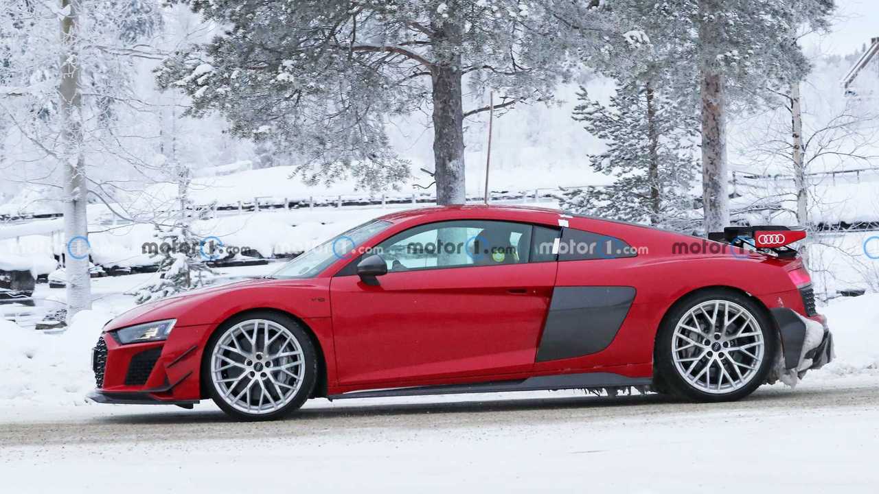 Decked-Out Audi R8 with Aero Upgrades, Possible RWD Spied in Snow