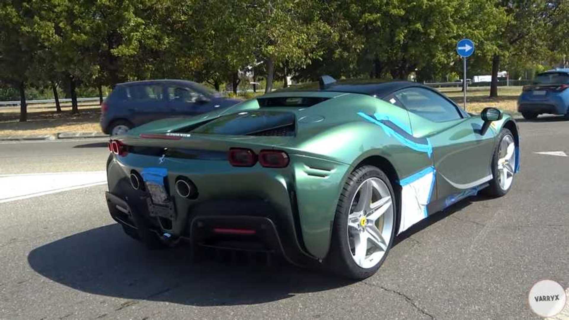 Ferrari SF90 Stradale Spied in Gorgeous Green Finish