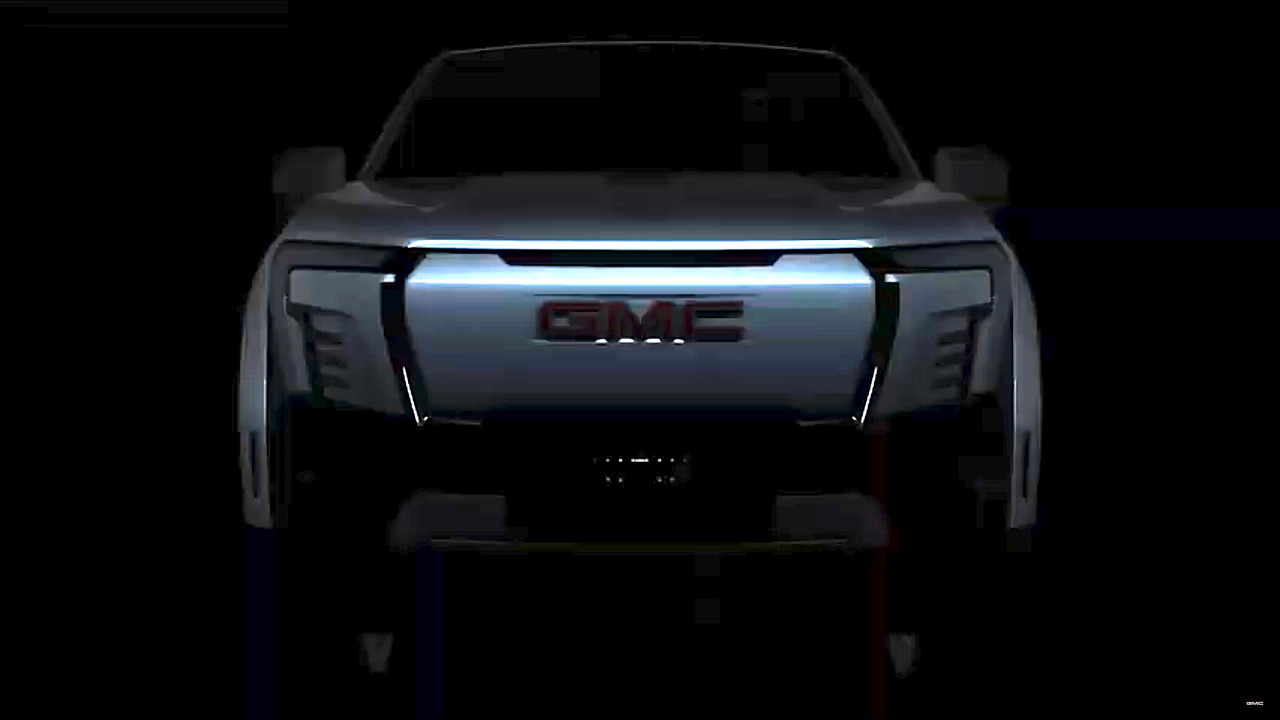 Electric GMC Sierra denali is Teased for the First Time.