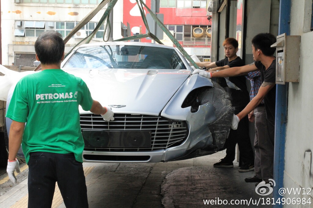 First Aston Martin One-77 crash