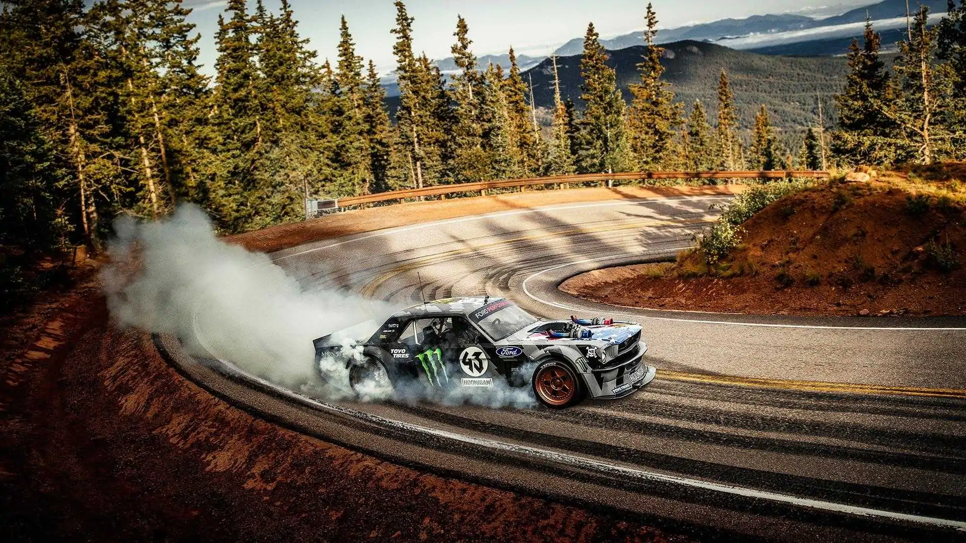 Ken Block Makes 1,400-Hp Hoonicorn Mustang Dance Up Pikes Peak