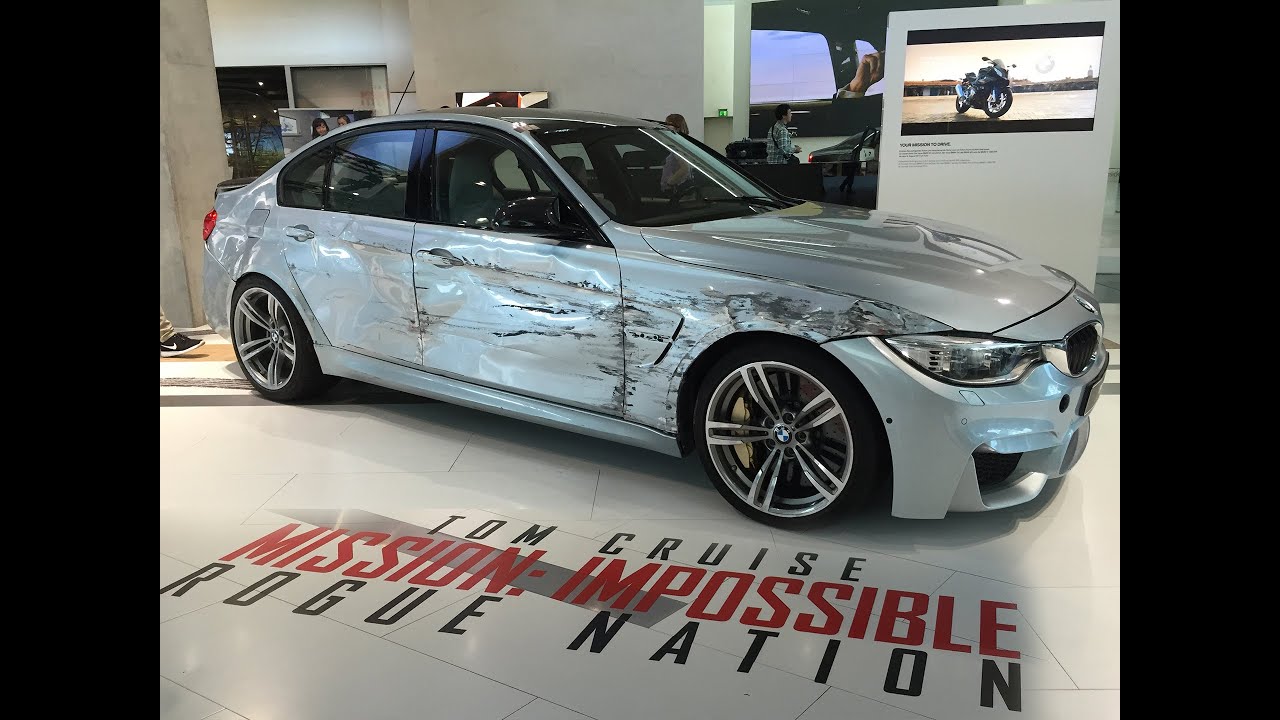 BMW M displays damaged M3 with bullet holes from Mission Impossible Rogue Nation