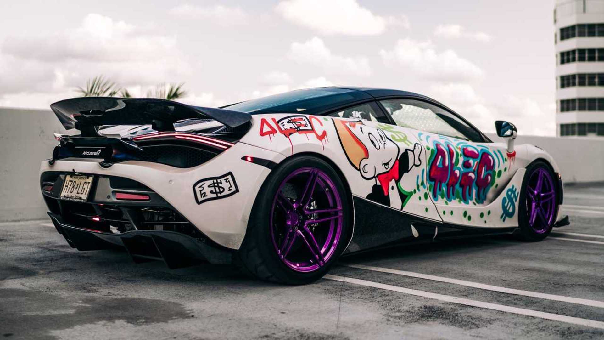 McLaren 720S gets spray painted in the name of street art