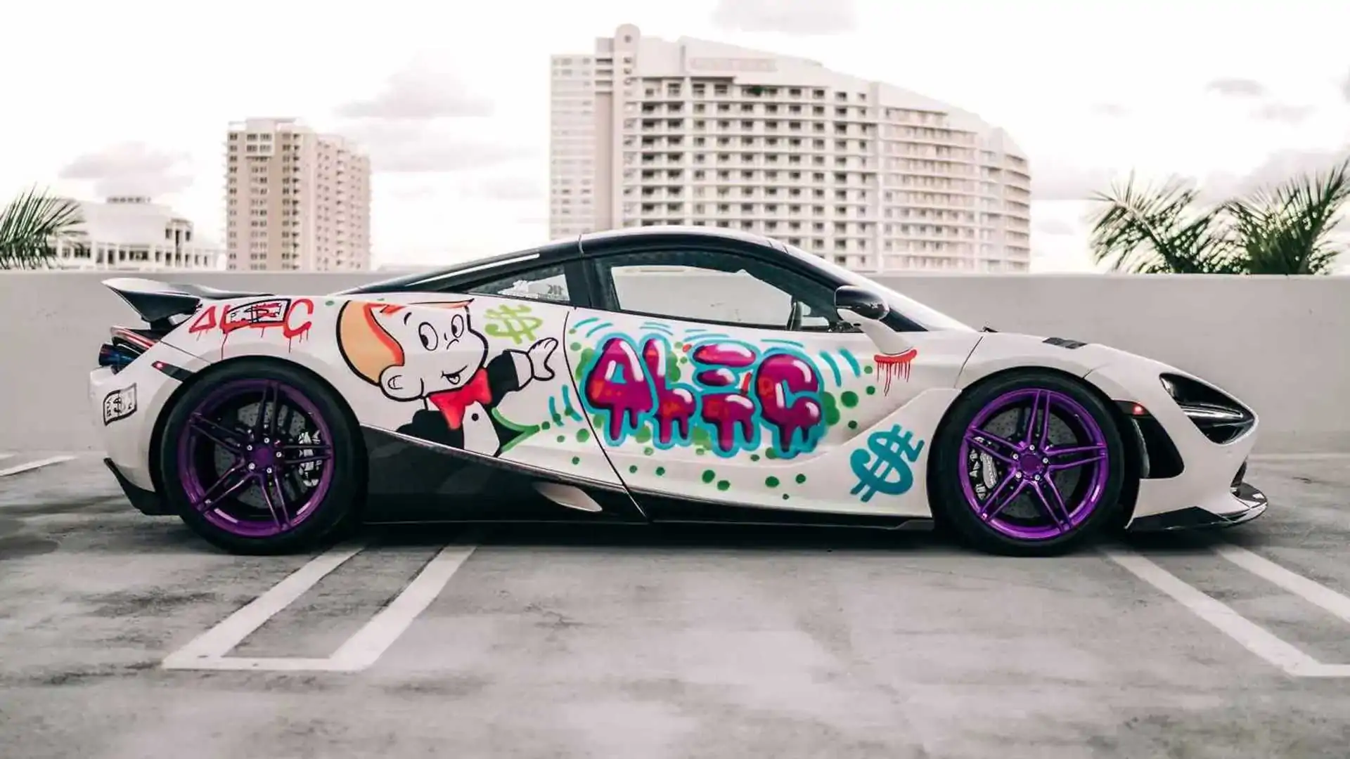 McLaren 720S gets spray painted in the name of street art