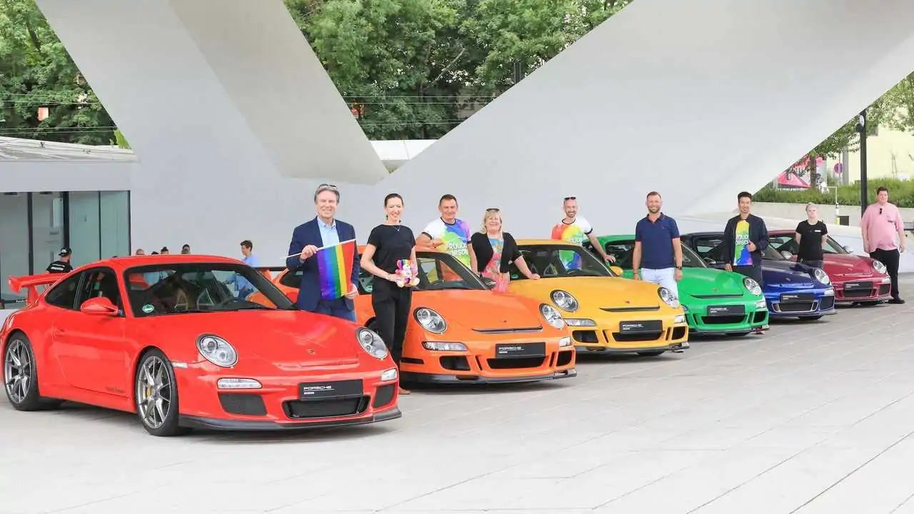 Porsche Celebrates Gay Pride with Rainbow-Colored 911s