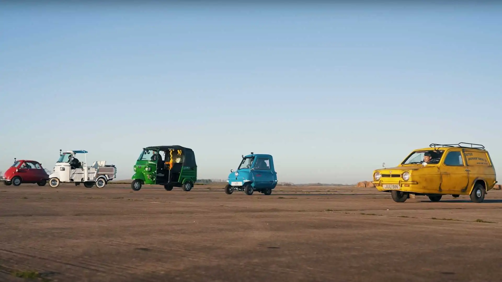 An incredibly slow RV hits the drag strip because why not?