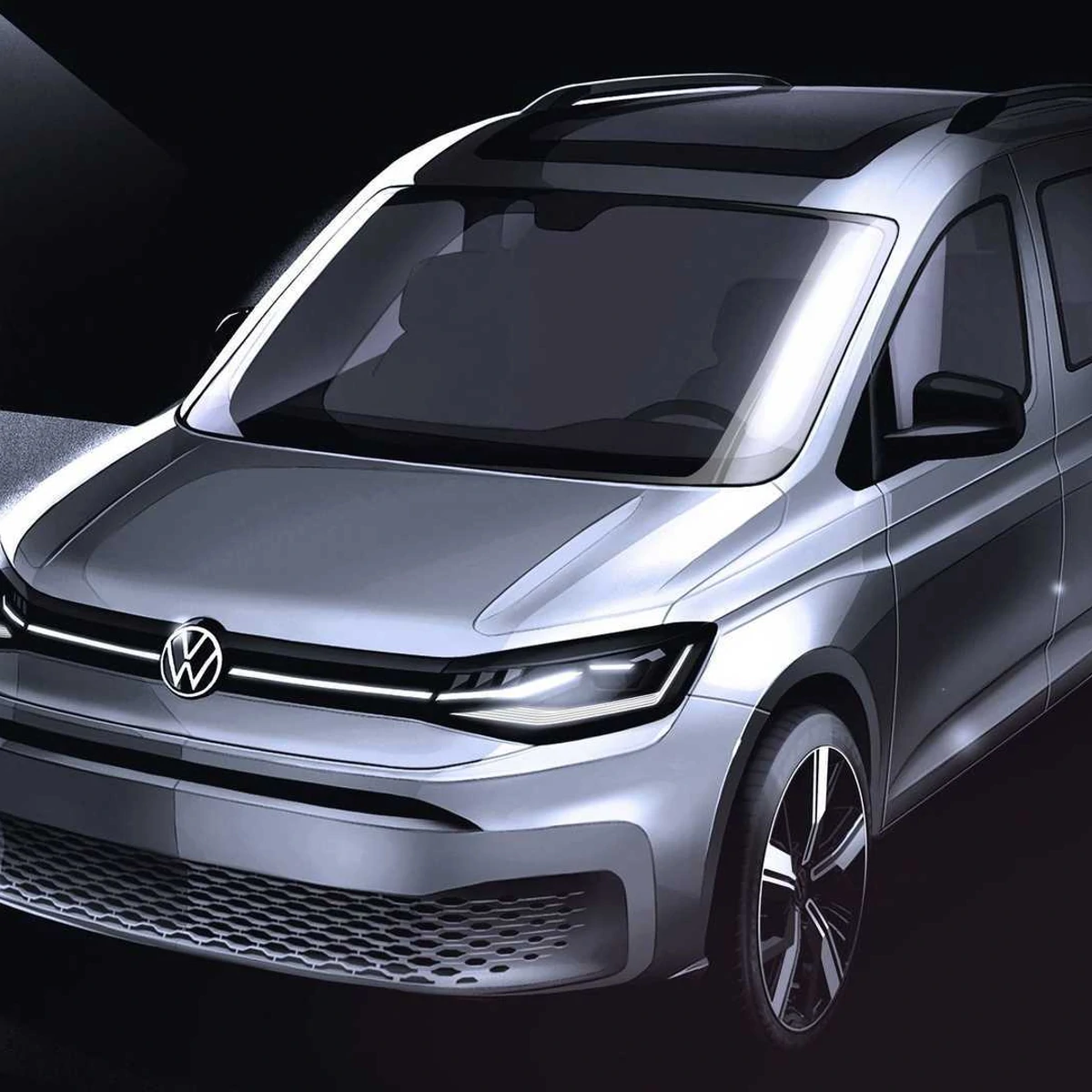 2020 Volkswagen Caddy Teaser Shows Off Stylish, Little Van