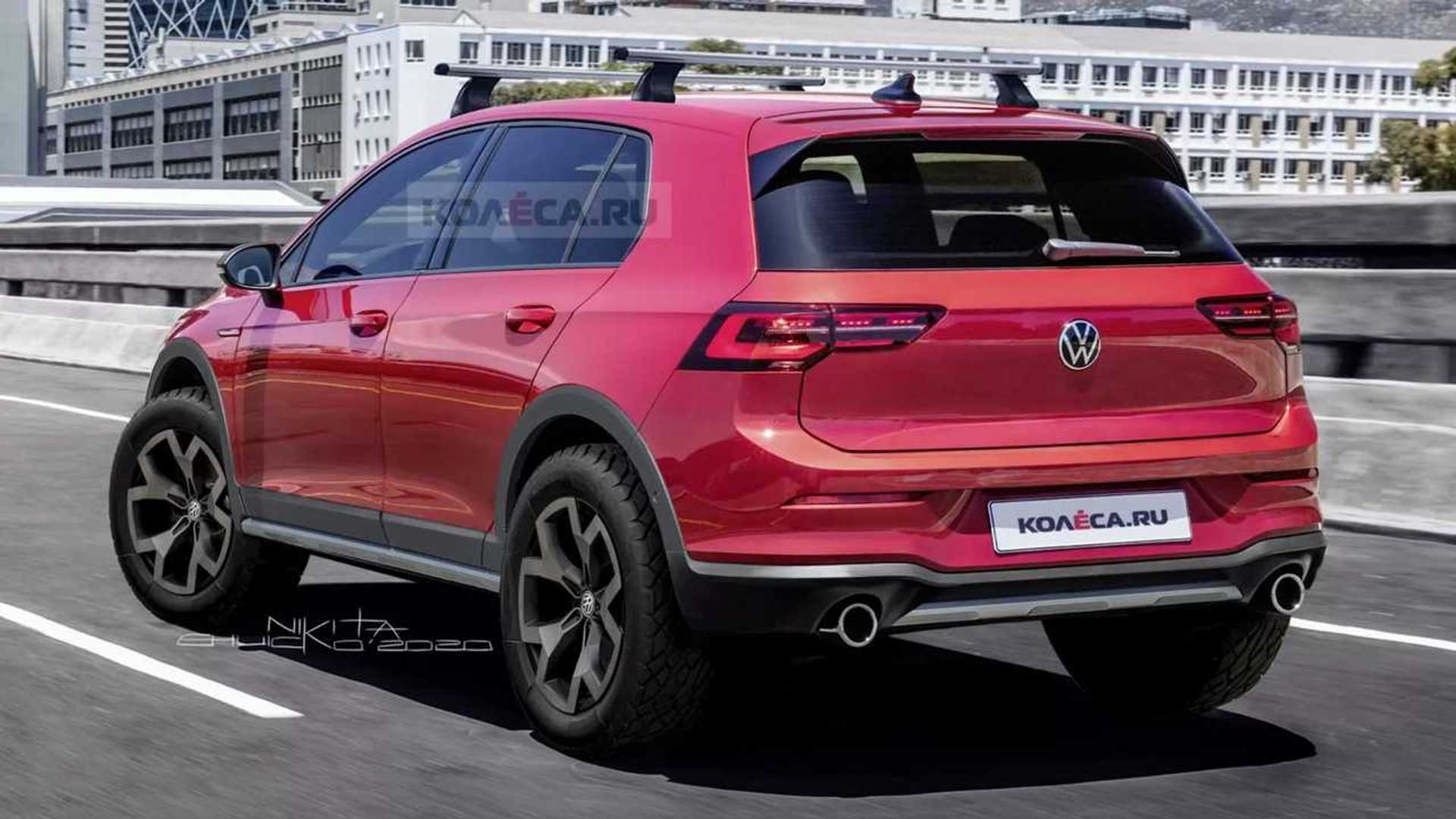 VW Golf Alltrack Hatch Rendering Proposes Modern Golf Country