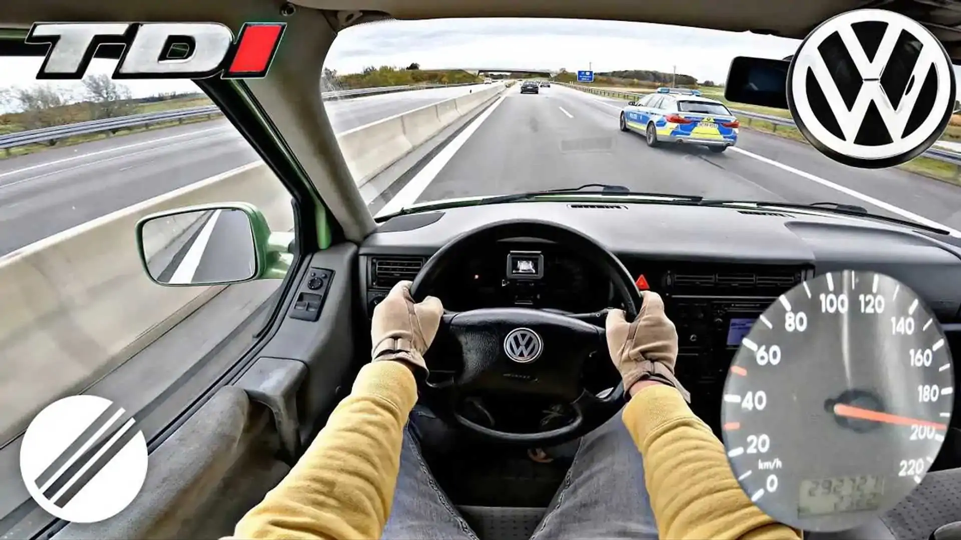 Autobahn Top Speed Run: VW T4 2.5-TDI Hits 118 MPH