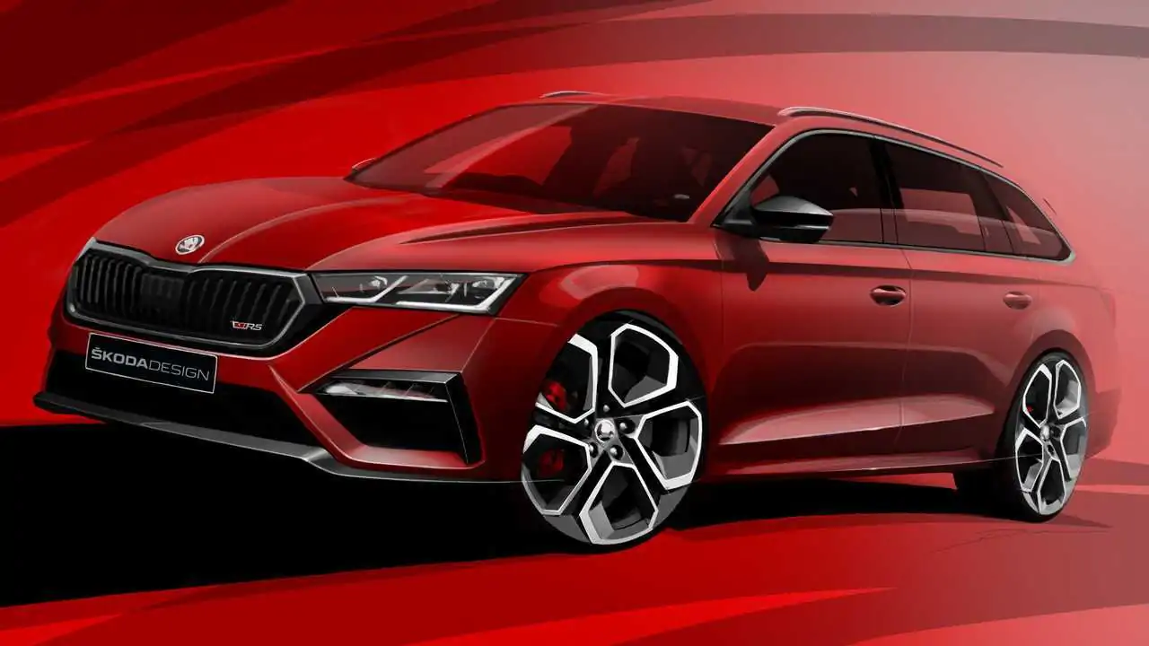 Skoda Octavia RS iV Hatchback and Wagon Teased, Will have 241 HP