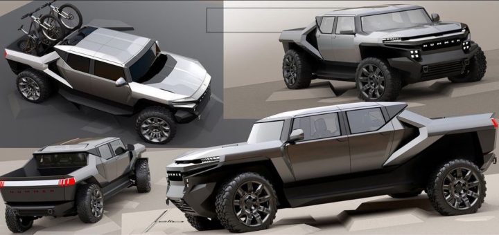 Get Hummer EV Sketches from GM Designers in Early Years