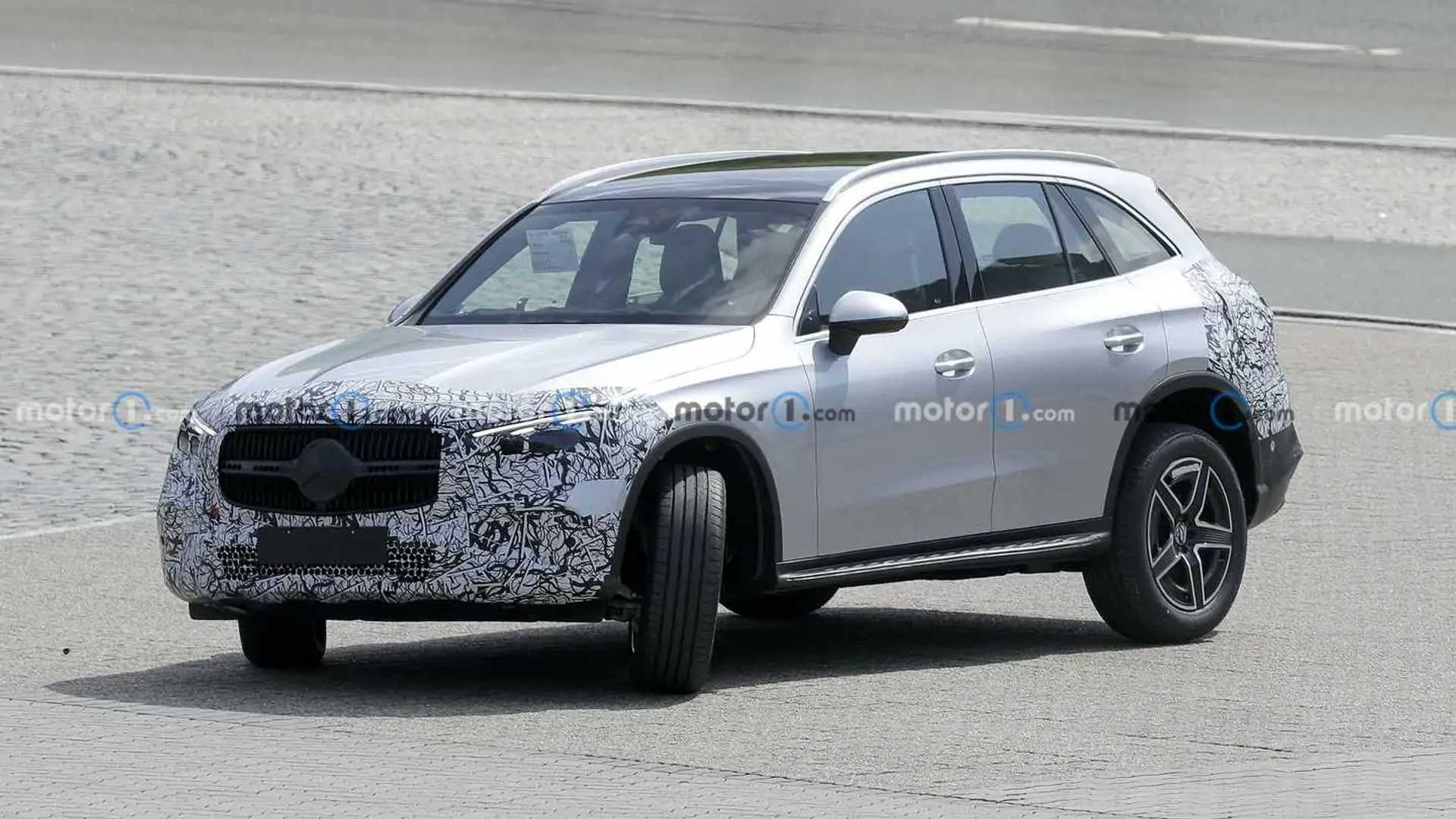 2023 Mercedes GLC Spied with Minimal Camo in Nearly 30 Images