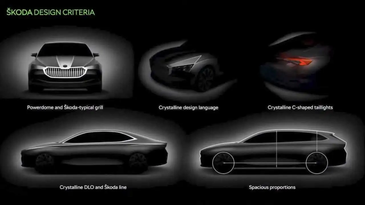 2023 Skoda Superb Design Sketch Is Revealed While Test Mule Is Spied