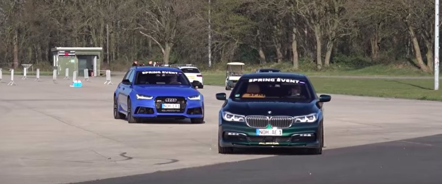 Alpina B7 Duels Mercedes-AMG GT63 S In Drag Race