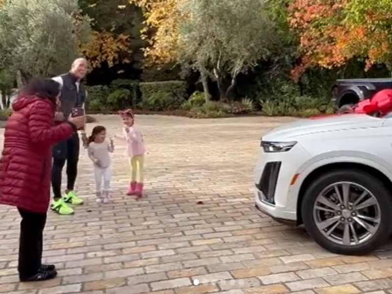 Watch the Rock surprise his mom with a new Cadillac for Christmas