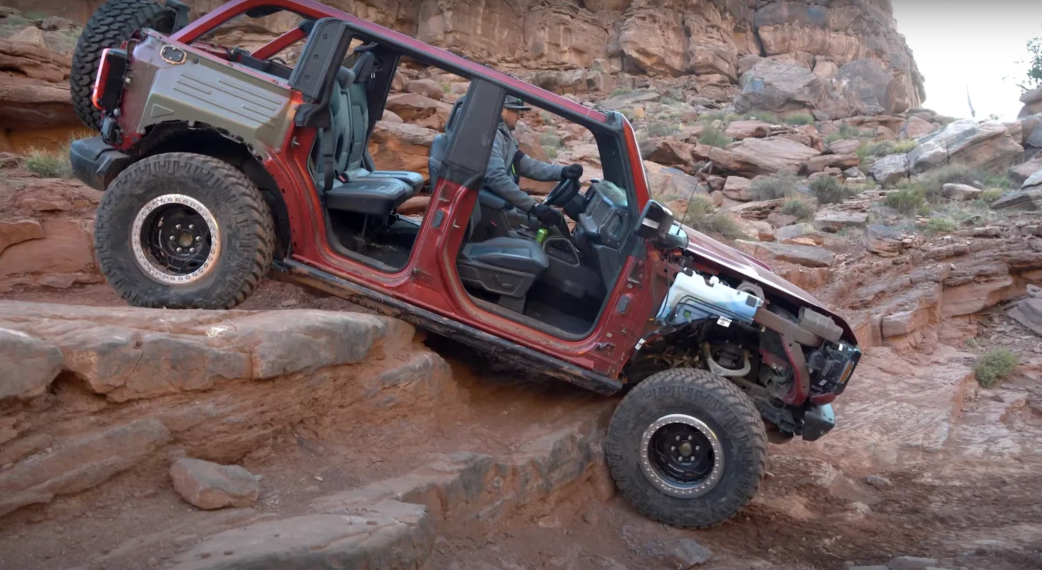 Pro Drifter Takes on Moab's Worst Stock, and Stripped Ford Bronco