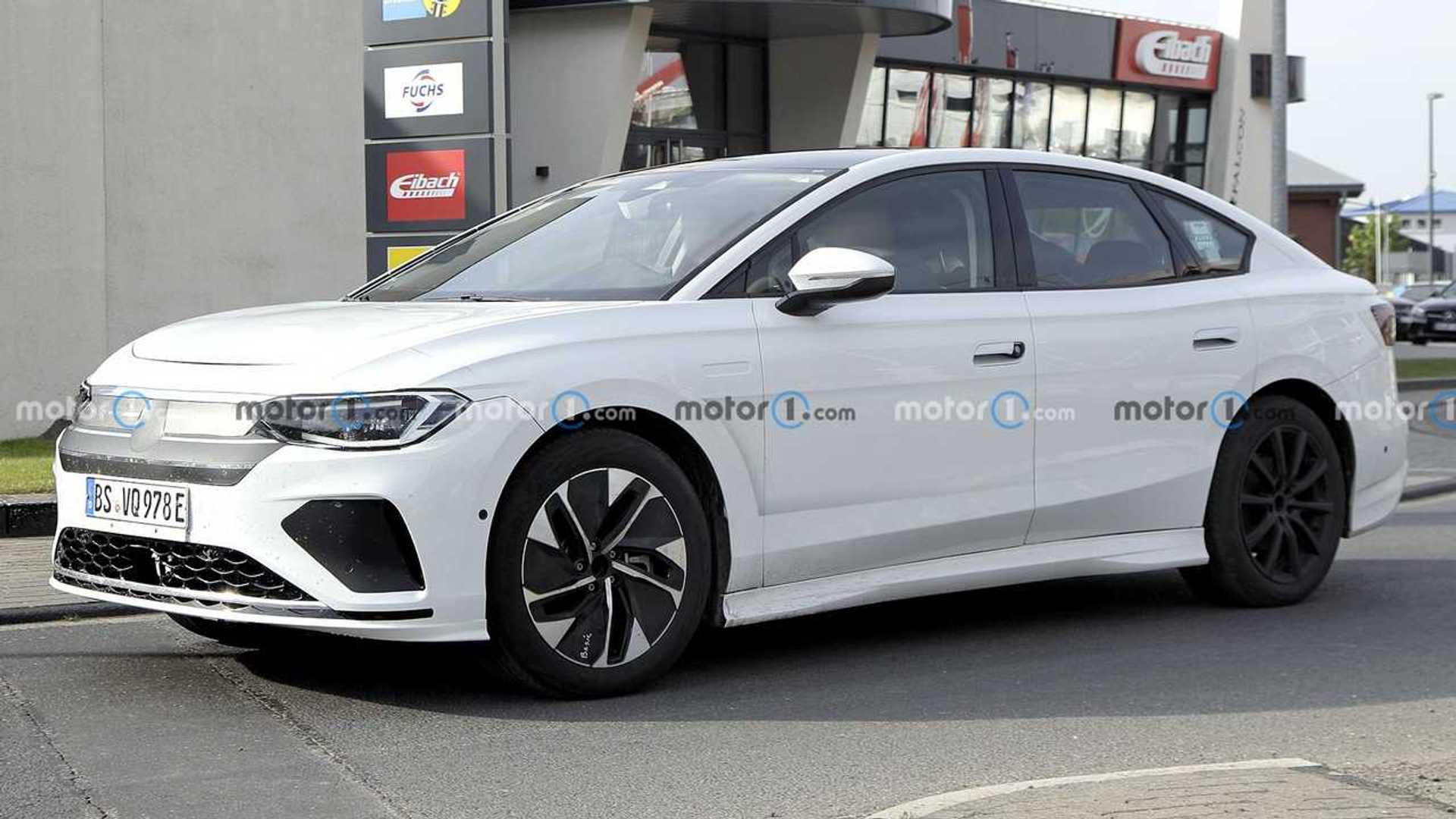 New Volkswagen Aero B Spy Shots Capture EV Ahead Of 2023 Arrival