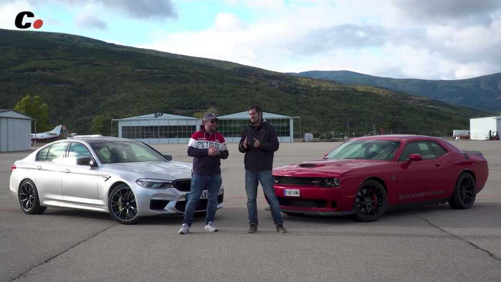 BMW M5 Competition Drag Races Dodge Challenger Hellcat In V8 Battle