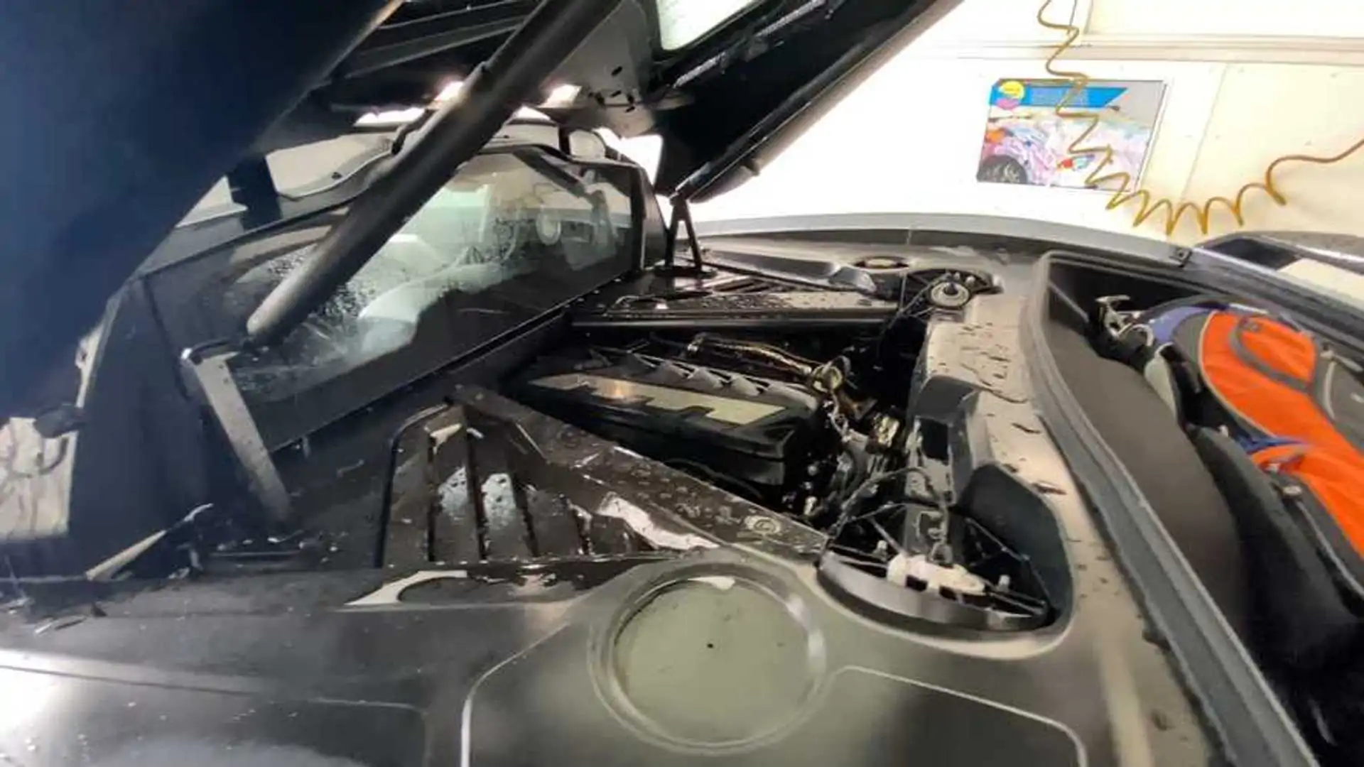 Check out How Much Water Gets into the Chevy Corvette C8's Engine Bay