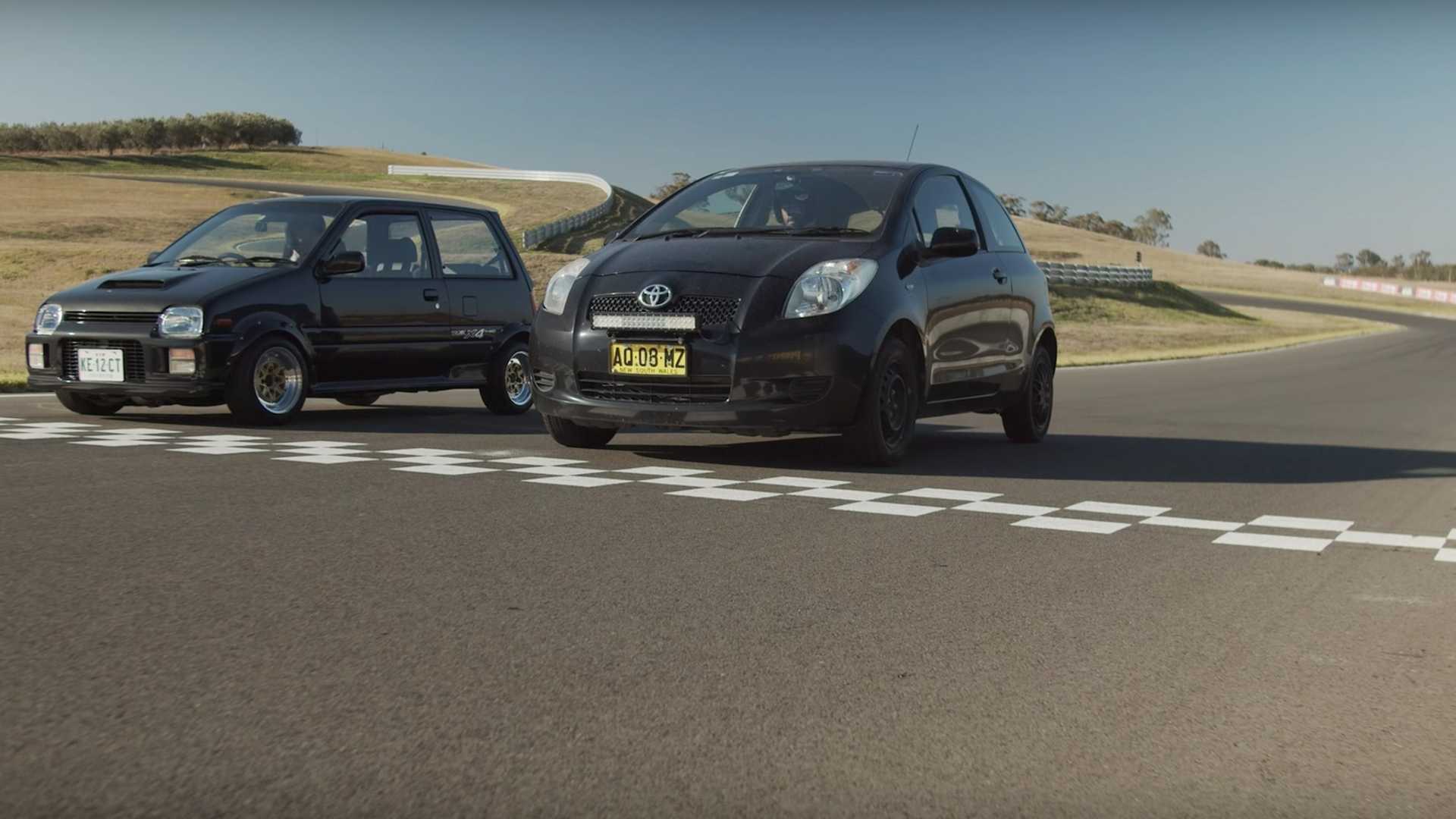 Daihatsu Mira Fights Toyota Yaris In City Cars Track Duel