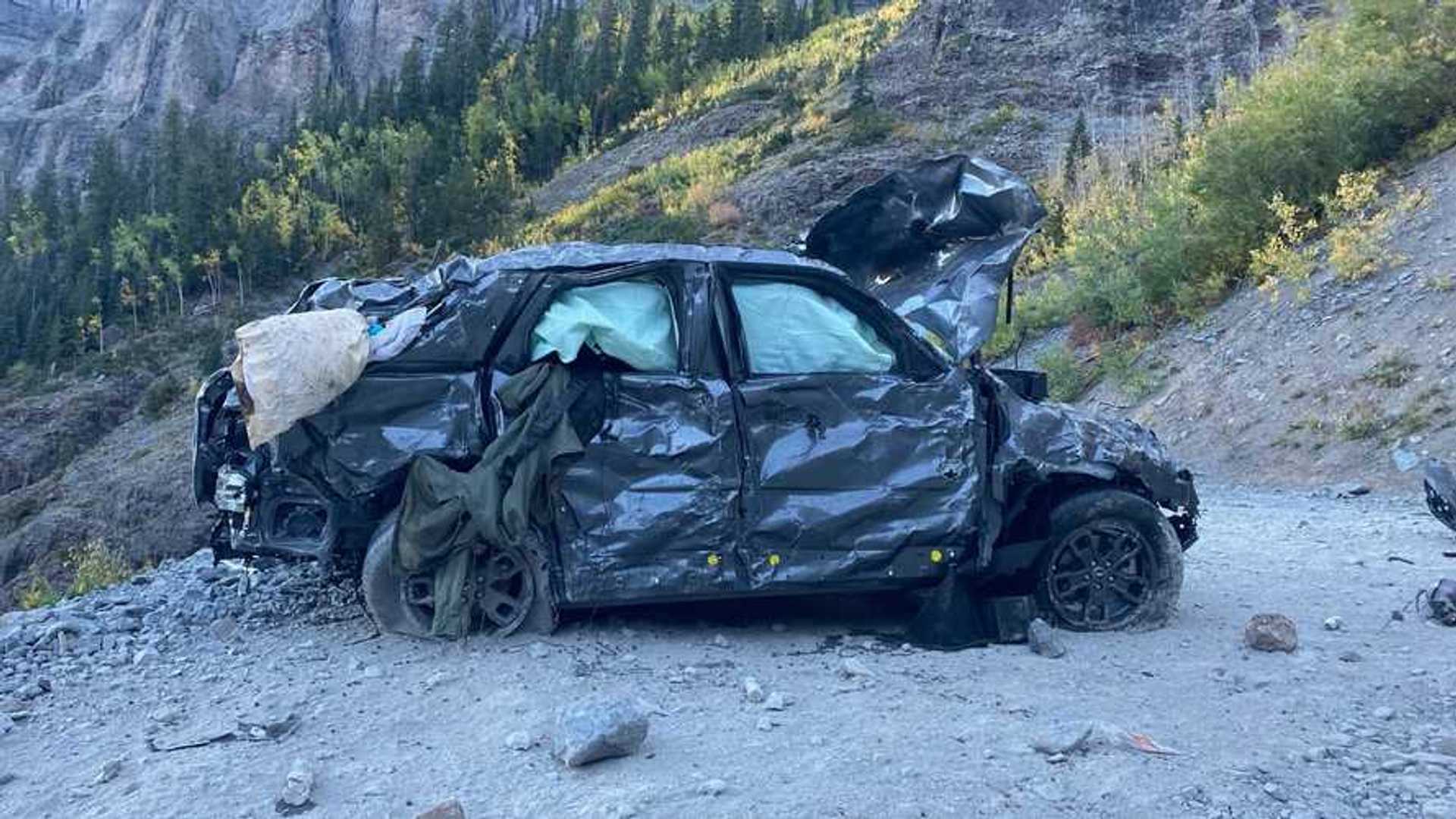 This Ford Bronco Sport Rolled 400 Feet Atop a Mountain