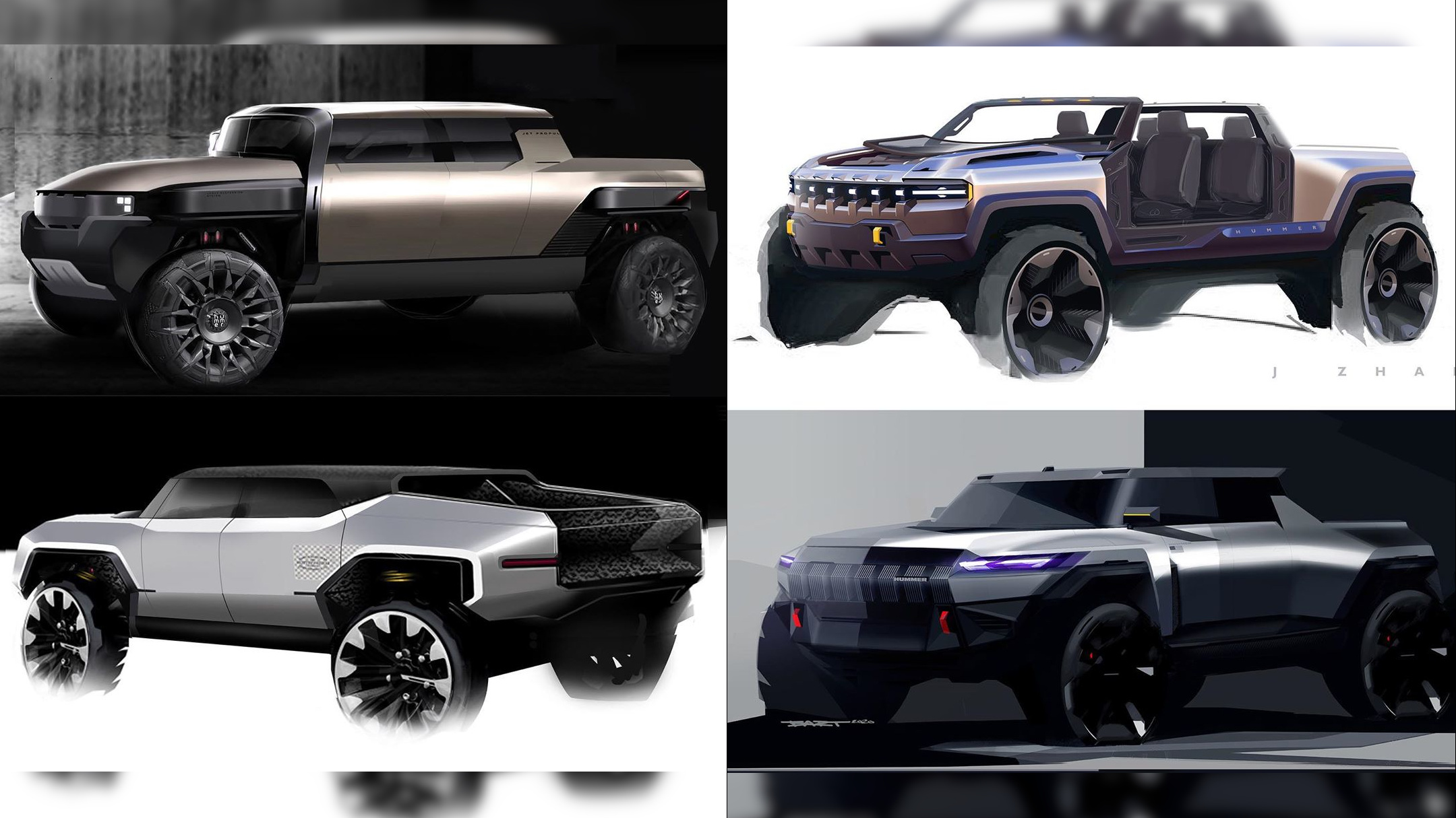 Get Hummer EV Sketches from GM Designers in Early Years