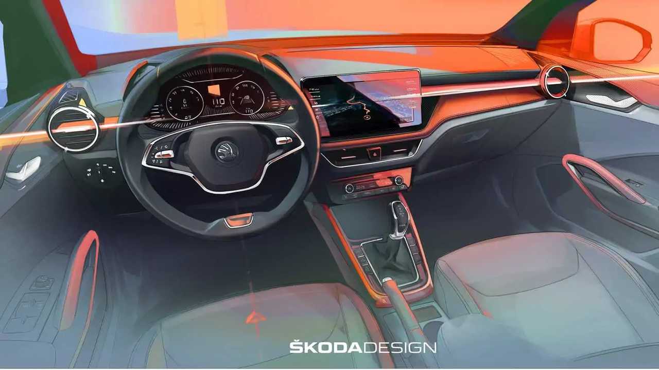 2021 Skoda Fabia Interior Previewed In Revealing Design Sketch