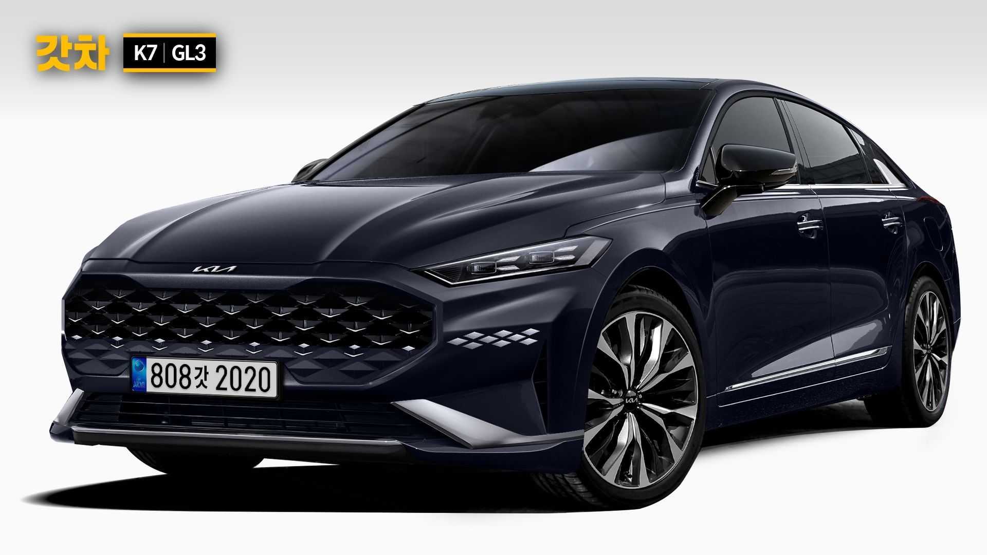 Kia Cadenza Facelift Rendered With New Logo Based On Spy Shots