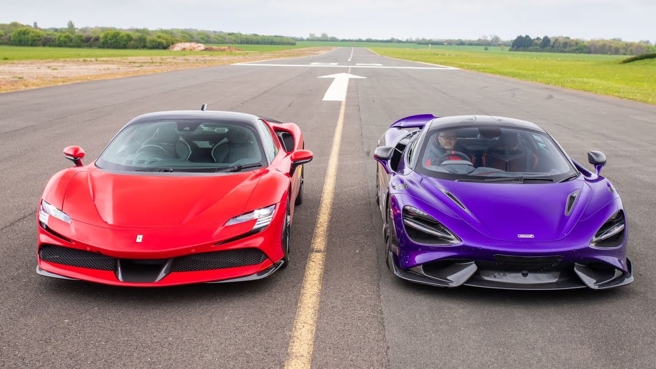 Ferrari SF90 and McLaren 765LT Join The Ultimate Drag Race