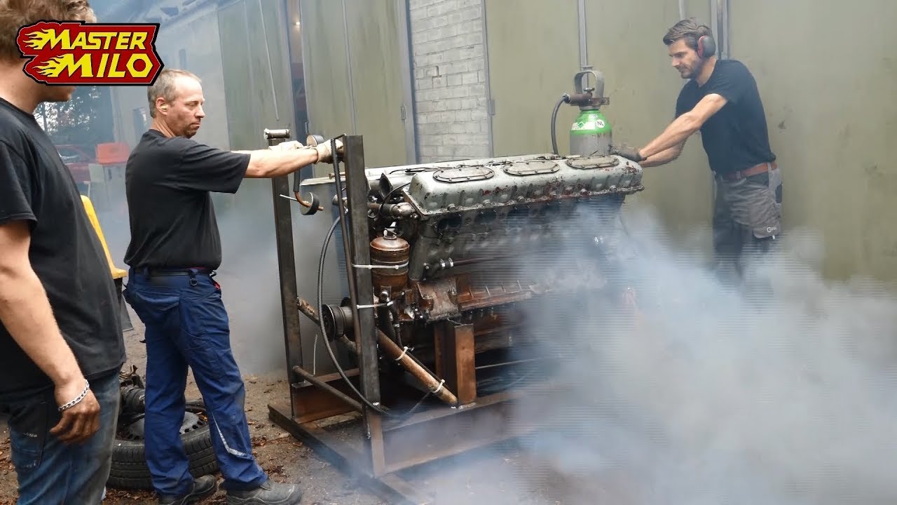 Amazingly, This 38.8-Liter Tank Engine Roars To Life