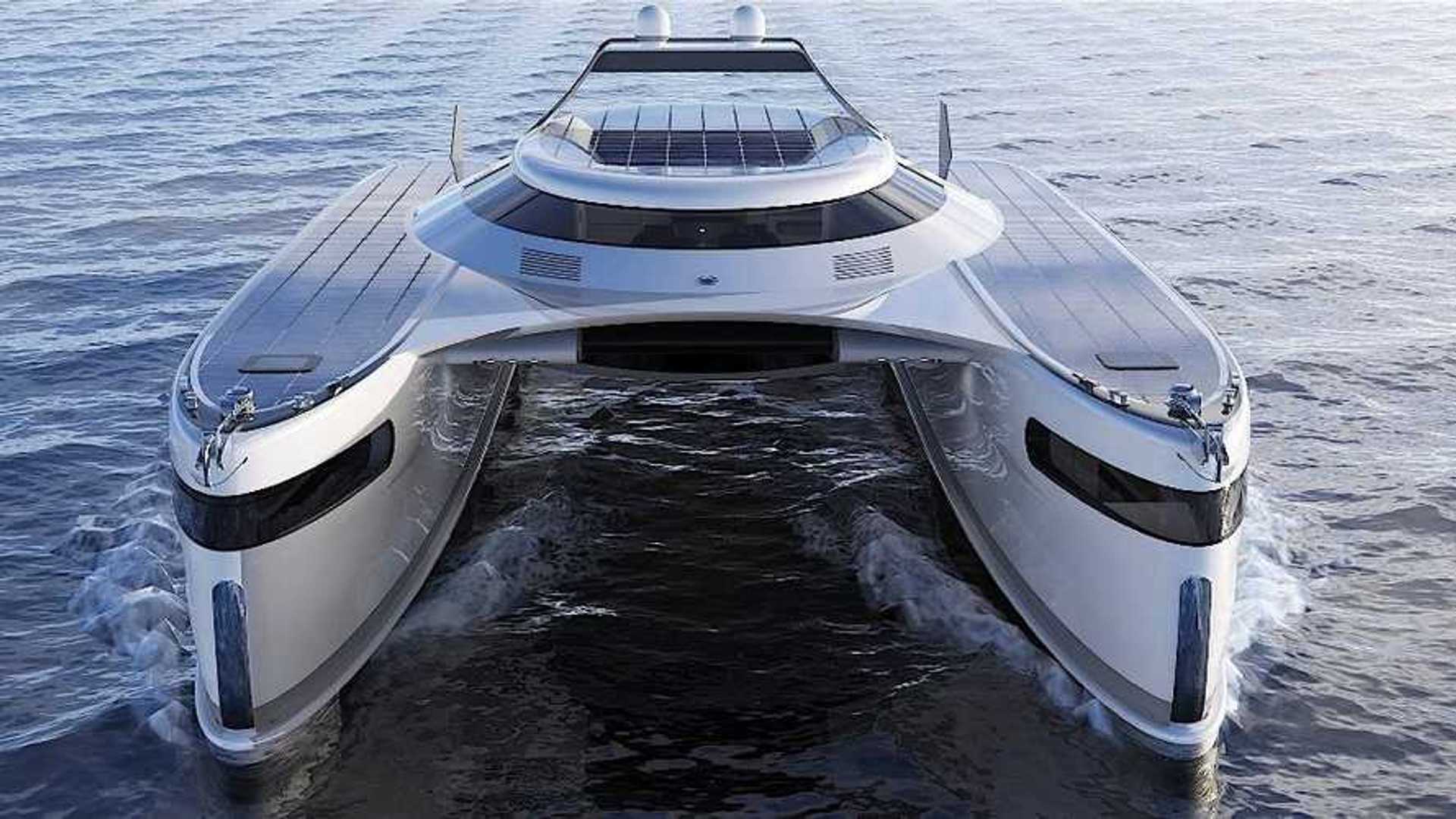 This Catamaran Concept can crawl on to the beach to drop off your car