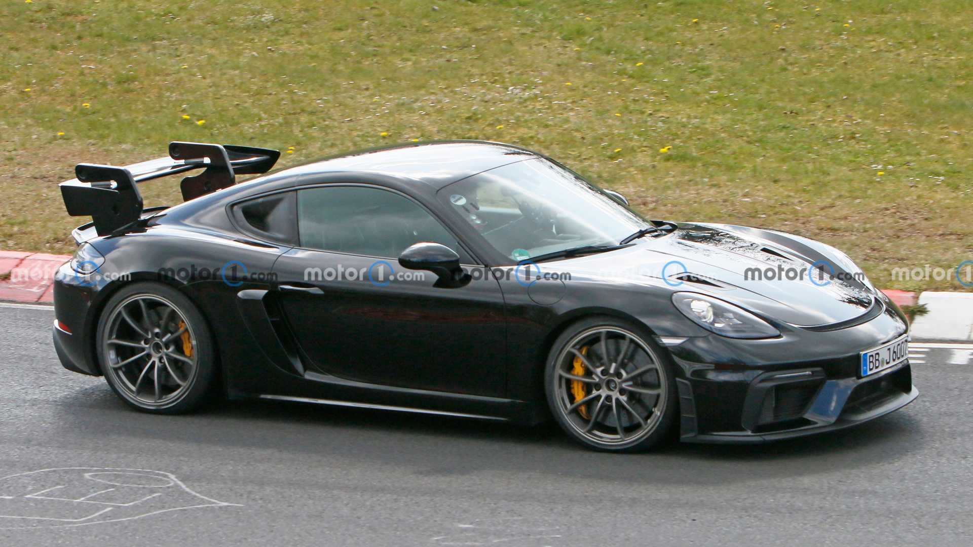 Porsche Cayman GT4 RS Spied with Different Parts at Nurburgring