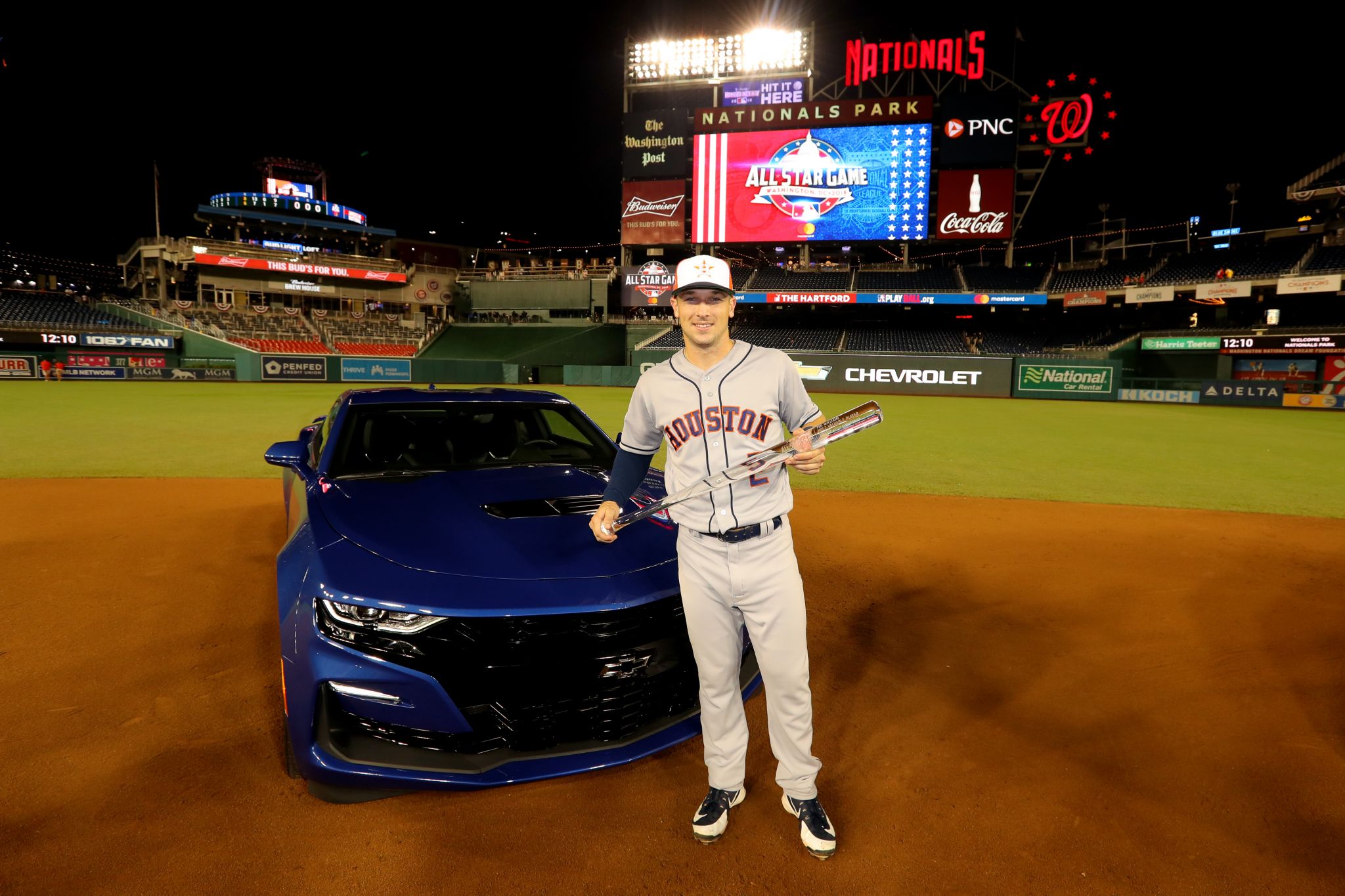 Alex Bregman, MLB All-Star Game MVP, Wins 2019 Chevy Camaro SS