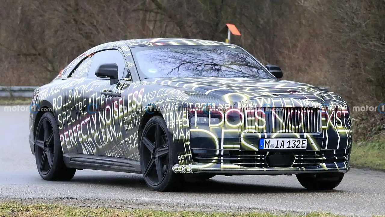 Rolls-Royce Spectre EV Spied In Vibrant Camouflage Wrap