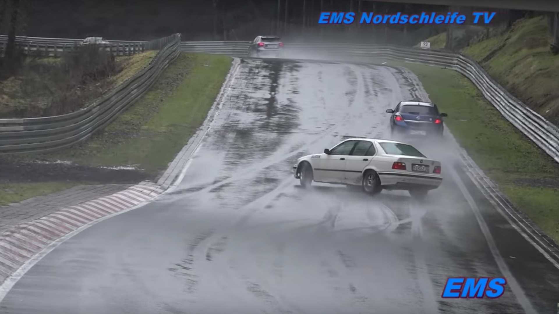 Watch What Happens when Amateurs Drive on a Wet Nurburgring