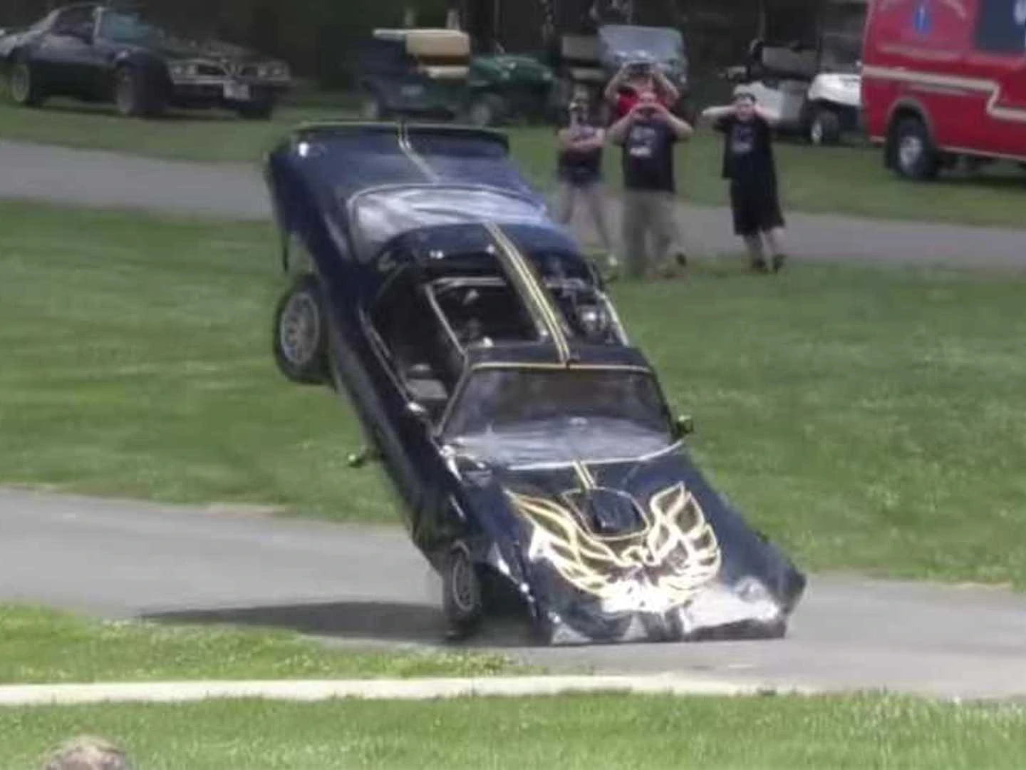 Smokey and The Bandit Tribute jump goes about as well as you'd expect