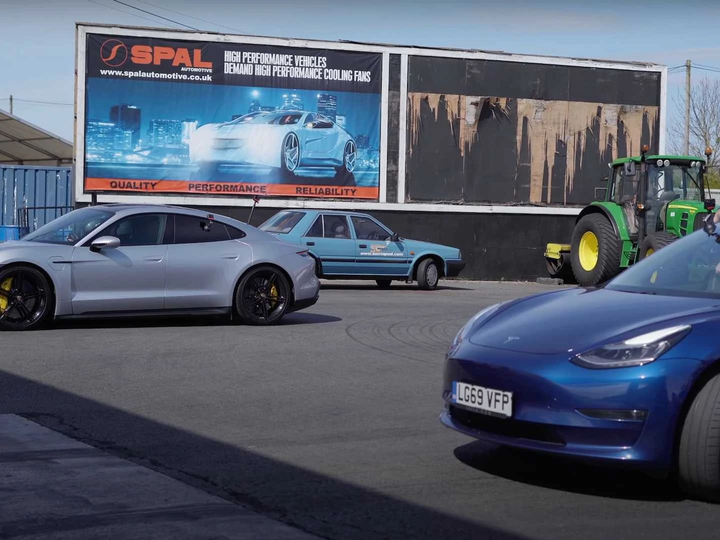 Can Tesla Model 3 Beat Porsche Taycan Turbo S On Prepped Drag Strip?